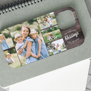 title_seo2 Mamá Bendición Cita 6 Collage de fotos Madera Rúst