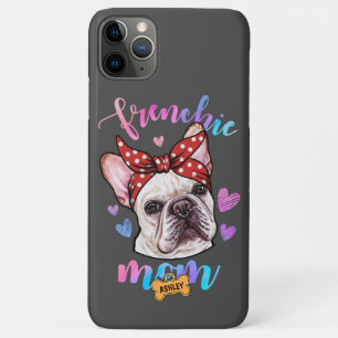 Funda Para iPhone 11 Pro Max Mamá Bulldog Francés Acuarela Regalo para Mamá Per