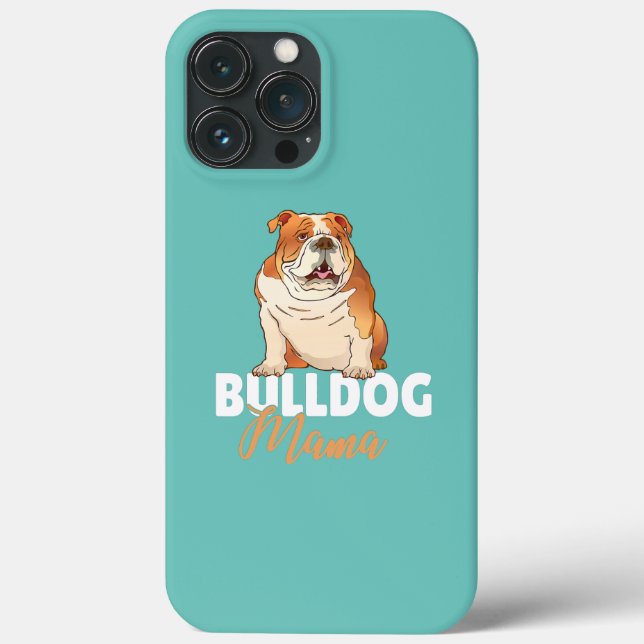 Funda De Case-Mate Para iPhone Mamá Bulldog inglesa Mamá Perro Cute (Reverso )