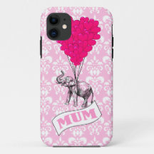 Mamá con elefante rosa