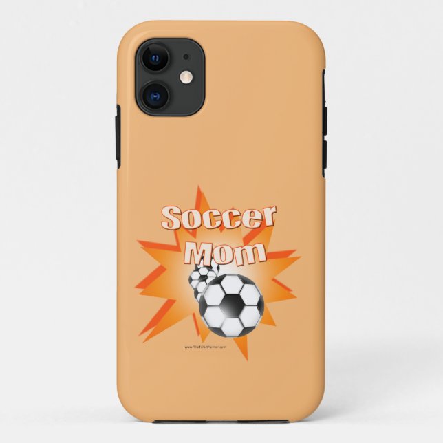 Funda De Case-Mate Para iPhone Mamá de fútbol (Reverso)