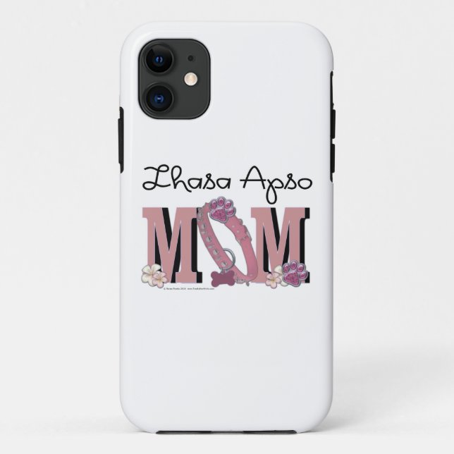 Funda De Case-Mate Para iPhone MAMÁ de Lasa Apso (Reverso)