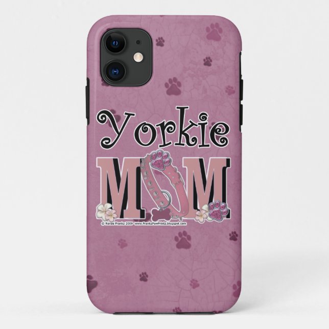 Funda De Case-Mate Para iPhone MAMÁ de Yorkie (Reverso)