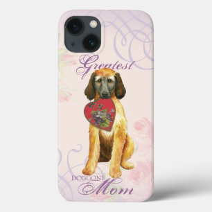 Funda Para iPhone 13 Mamá del corazón del hound afgano