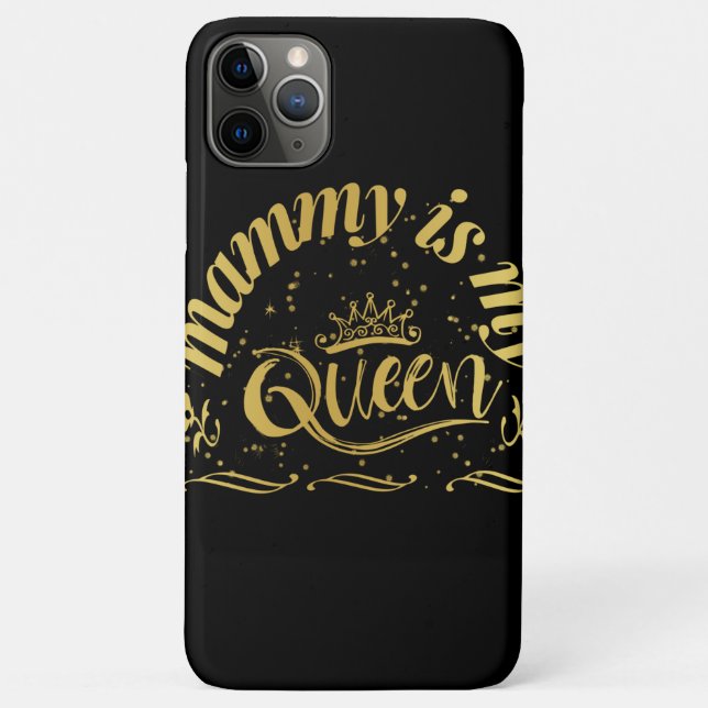 Funda De Case-Mate Para iPhone Mamá es mi reina oro (Reverso)