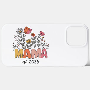 Funda Para iPhone 13 Pro Max Mamá Est 2026 Embarazo Floral Personalizado