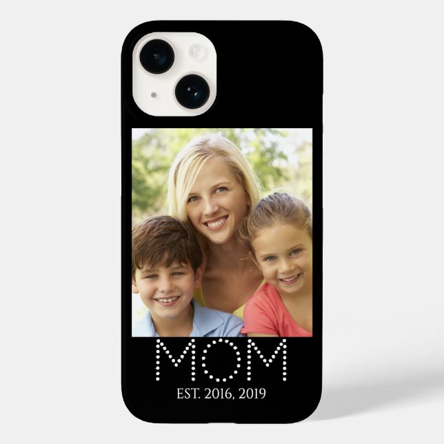 Funda De Case-Mate Para iPhone Mamá Estableció Foto Negra (Reverso )