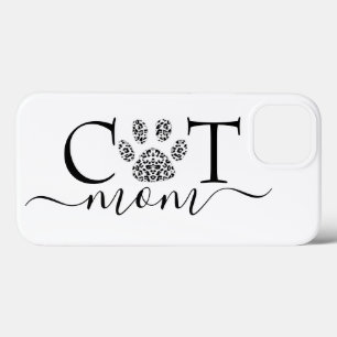 Funda Para iPhone 13 Mamá gato huella de pata 