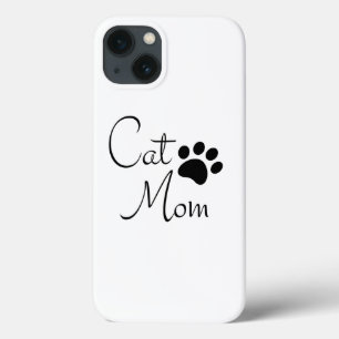 Funda Para iPhone 13 Mamá Gato Huella De Pezuña Personalizada