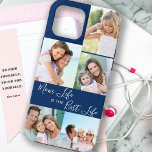 Funda Para iPhone 13 Pro Max Mamá la vida es el mejor Collage de fotos de la vi<br><div class="desc">Personalizado 5 foto caso de iphone escrito con Mamá Vida es la Mejor Vida (editable para Mamá, Mamá, Mamá, Mamá, etc). El diseño presenta un collage de fotos personalizado, con 5 de tus imágenes favoritas, que se muestran como un retrato vertical y 4 instagramas cuadrados. El diseño tiene un fondo...</div>