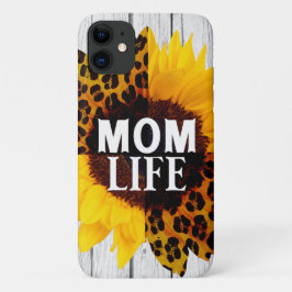 Funda Para iPhone 11 Mama Life Sunflower con madera