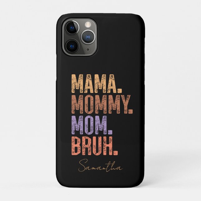 Funda De Case-Mate Para iPhone Mamá. Mamá. Mamá. Bruh (Reverso)