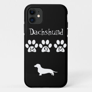 Funda Para iPhone 11 Mamá negra/blanca del Dachshund