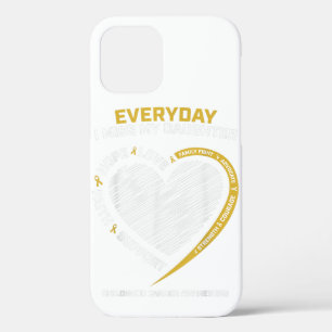 Funda Para iPhone 12 Pro Mamá Papá Oro En Memoria Hija Cáncer Infantil A