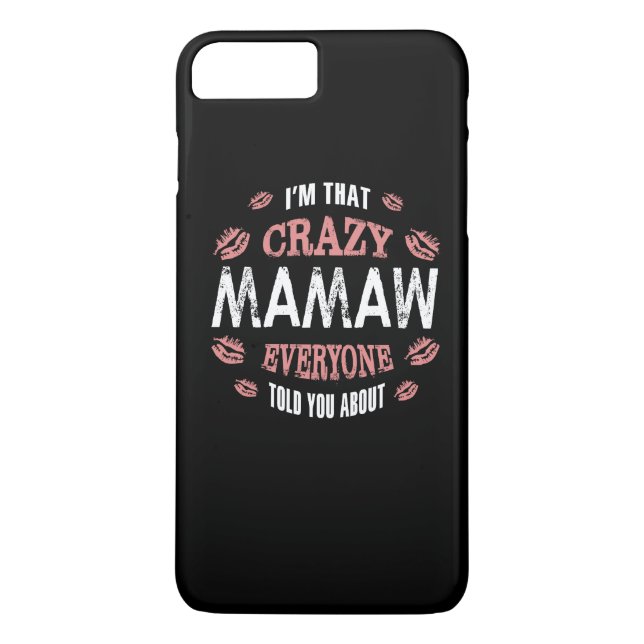 FUNDA DE Case-Mate PARA iPhone MAMAW LOCO (Reverso)