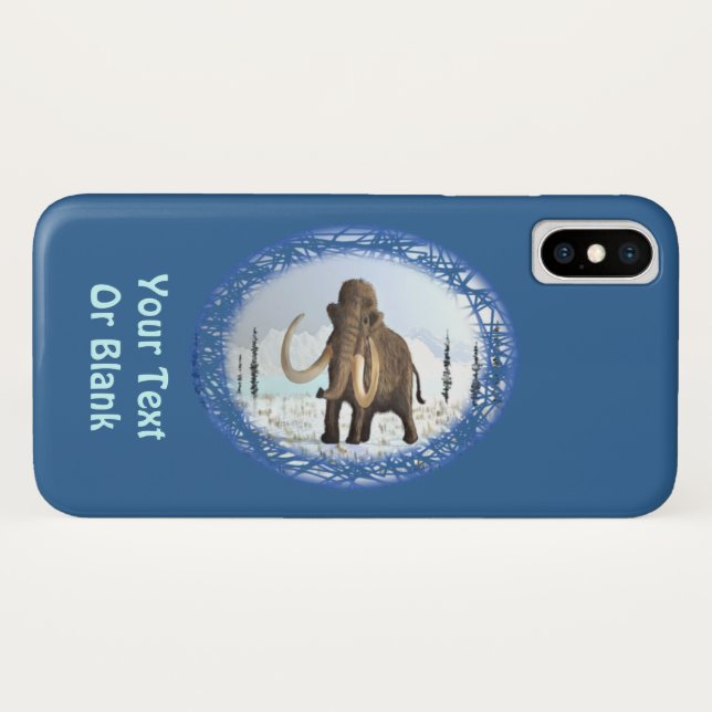 Funda De Case-Mate Para iPhone Mamut lanudo (Reverso (horizontal))