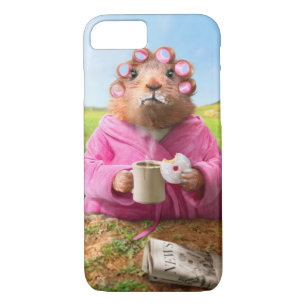 Funda Para iPhone 8/7 Mañana Groundhog con el buñuelo y el café del