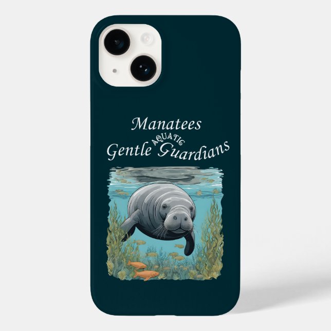 Funda De Case-Mate Para iPhone Manatees Gentles Aquatic Guardians (Reverso )
