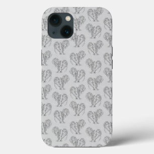 Funda Para iPhone 13 Manatíes de tatuajes tribales blancos y negros