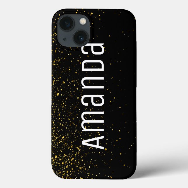 Funda De Case-Mate Para iPhone Manchado de oro (Reverso)