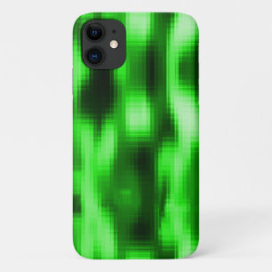 Funda Para iPhone 11 Manchado verde y preto estilo pastilhas de vidro