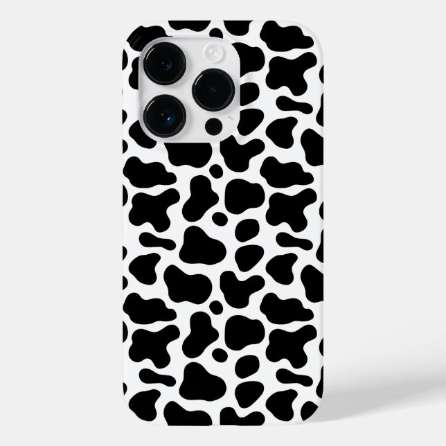 Funda De Case-Mate Para iPhone manchas blancas y negras, patrón de vaca (Reverso )