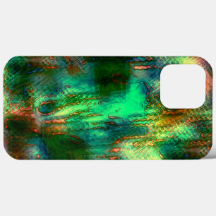Funda Para iPhone 13 Pro Max Manchas polacas y mezcla de textura, amarillo verd