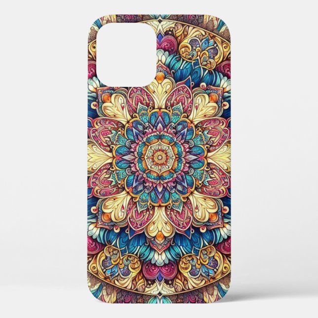 Funda De Case-Mate Para iPhone Mándala (Reverso )
