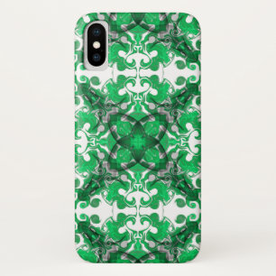Funda Para iPhone X Mandalá abstracto, espiral de mariposa psicodélica