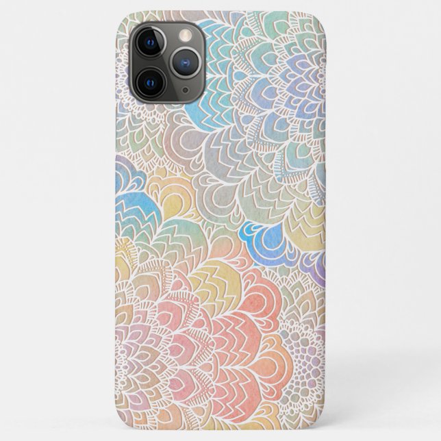 Funda De Case-Mate Para iPhone Mandala acuarela (Reverso)