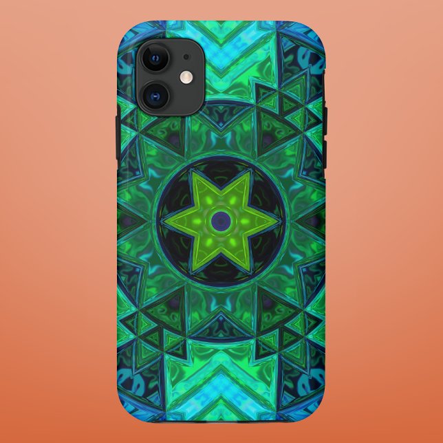 Funda De Case-Mate Para iPhone Mandala azul y verde (Subido por el creador)