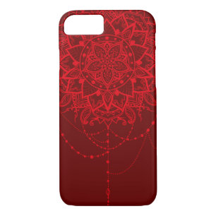 Funda Para iPhone 8/7 Mandala burgundy Indian