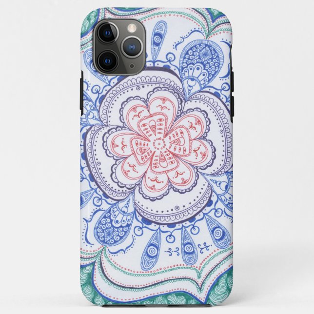 Funda De Case-Mate Para iPhone Mandala colorida (Reverso)