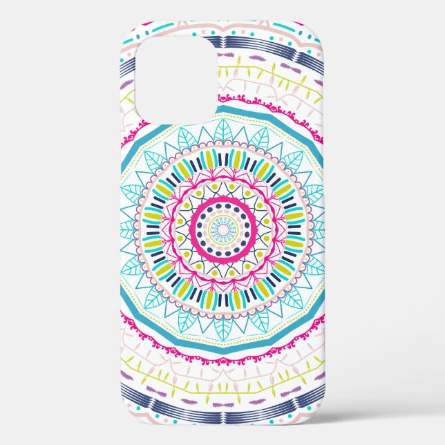 Funda De Case-Mate Para iPhone mandala colorido (Reverso )