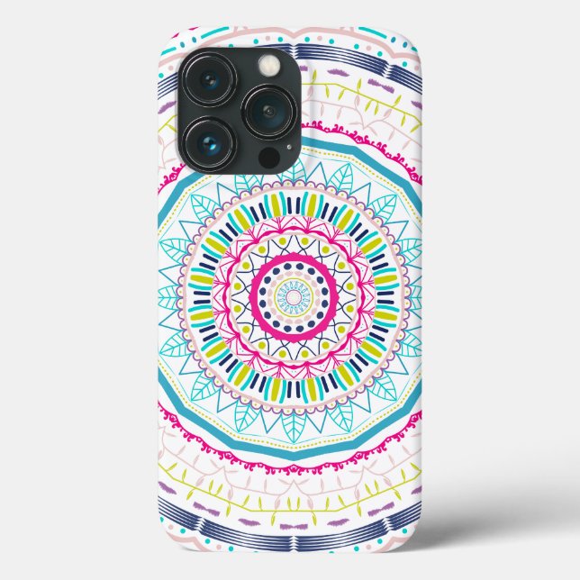 Funda De Case-Mate Para iPhone mandala colorido (Reverso )
