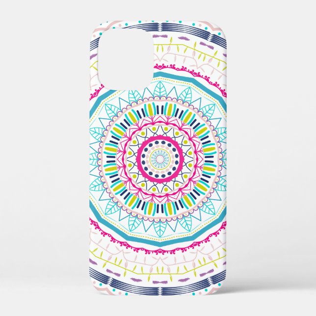 Funda De Case-Mate Para iPhone mandala colorido (Reverso )
