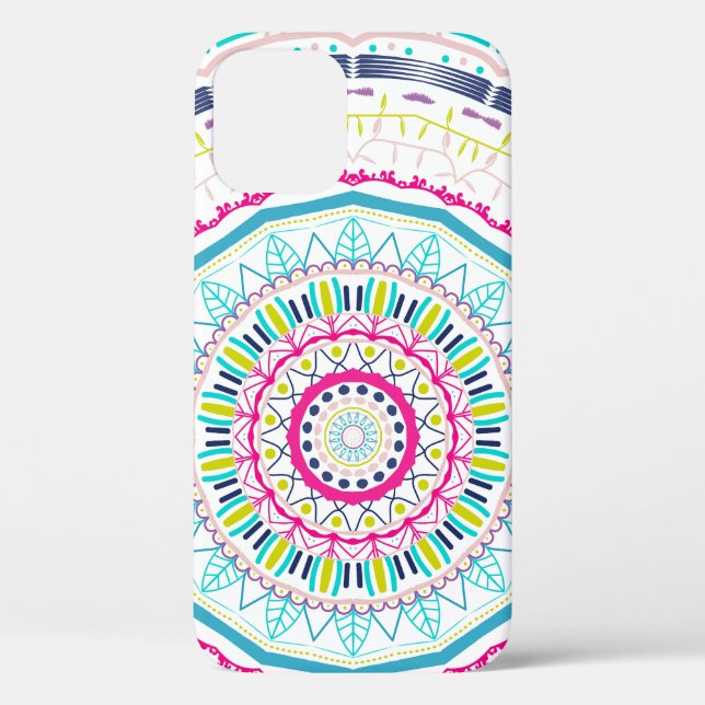 Funda De Case-Mate Para iPhone mandala colorido (Reverso )