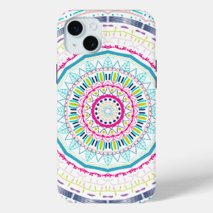 Funda Para iPhone 15 Mini mandala colorido