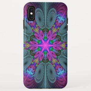 Funda Para iPhone XS Max Mandalá Colorido Arte Espiritual Fractal Con Rosa