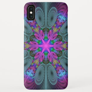 Funda Para iPhone XS Max Mandala Colorido Arte Fractal Espiritual Con Rosa
