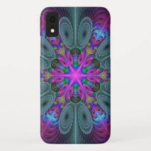 Funda Para iPhone XR Mandalá Colorido Impactante Arte Fractal Caleidosc