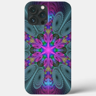 Funda Para iPhone 13 Pro Max Mandala Colorido y llamativo arte fractal Kaleidos