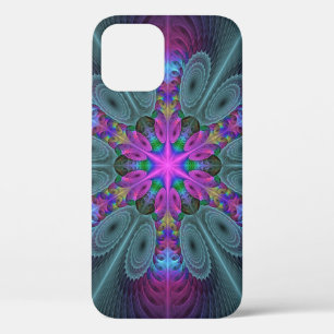 Funda Para iPhone 12 Mandala Colorido y llamativo arte fractal Kaleidos