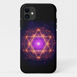 Funda Para iPhone 11 Mandala de Geometría Sagrada: Luz dentro del Cosmo