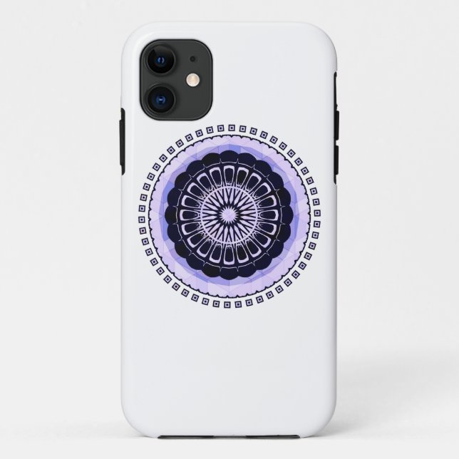 Funda De Case-Mate Para iPhone mandala de patrón circular de diseño (Reverso)