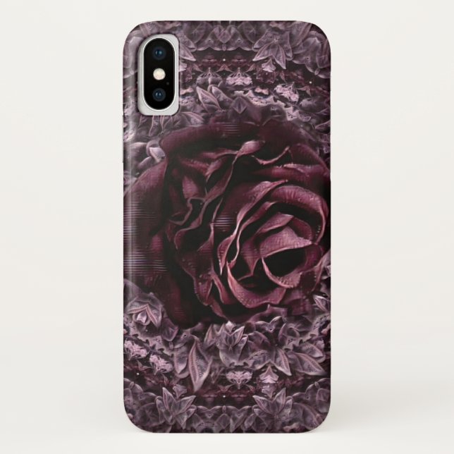 Funda De Case-Mate Para iPhone Mandala de rosa  (Reverso)