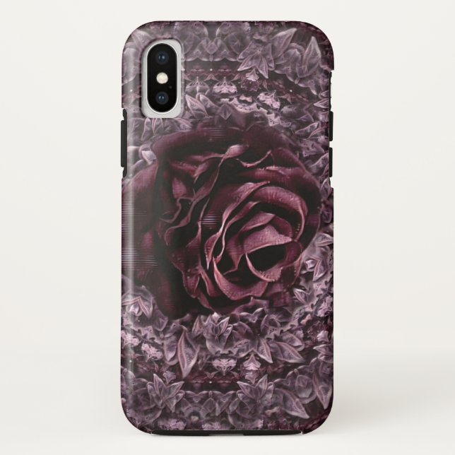 Funda De Case-Mate Para iPhone Mandala de rosa  (Reverso)