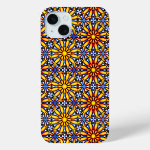 Funda Para iPhone 15 Mini Mandala de sol celeste
