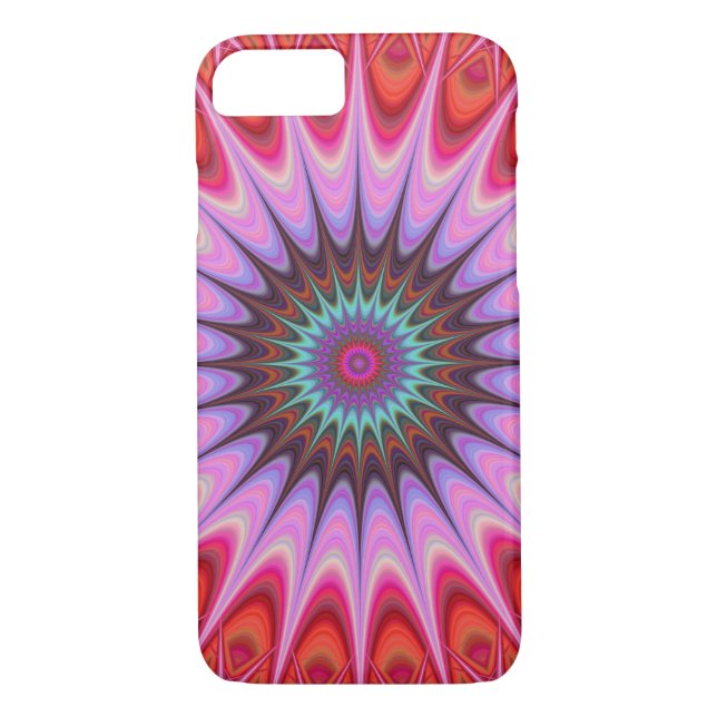 Funda De Case-Mate Para iPhone Mandala del cuadrante (Reverso)