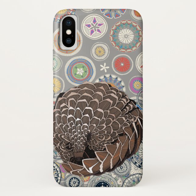 Funda De Case-Mate Para iPhone mandala del pangolin (Reverso)